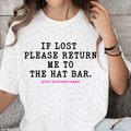 If Lost Please Return to the Hat Bar