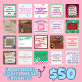 Branded Social Media Graphics 50pk