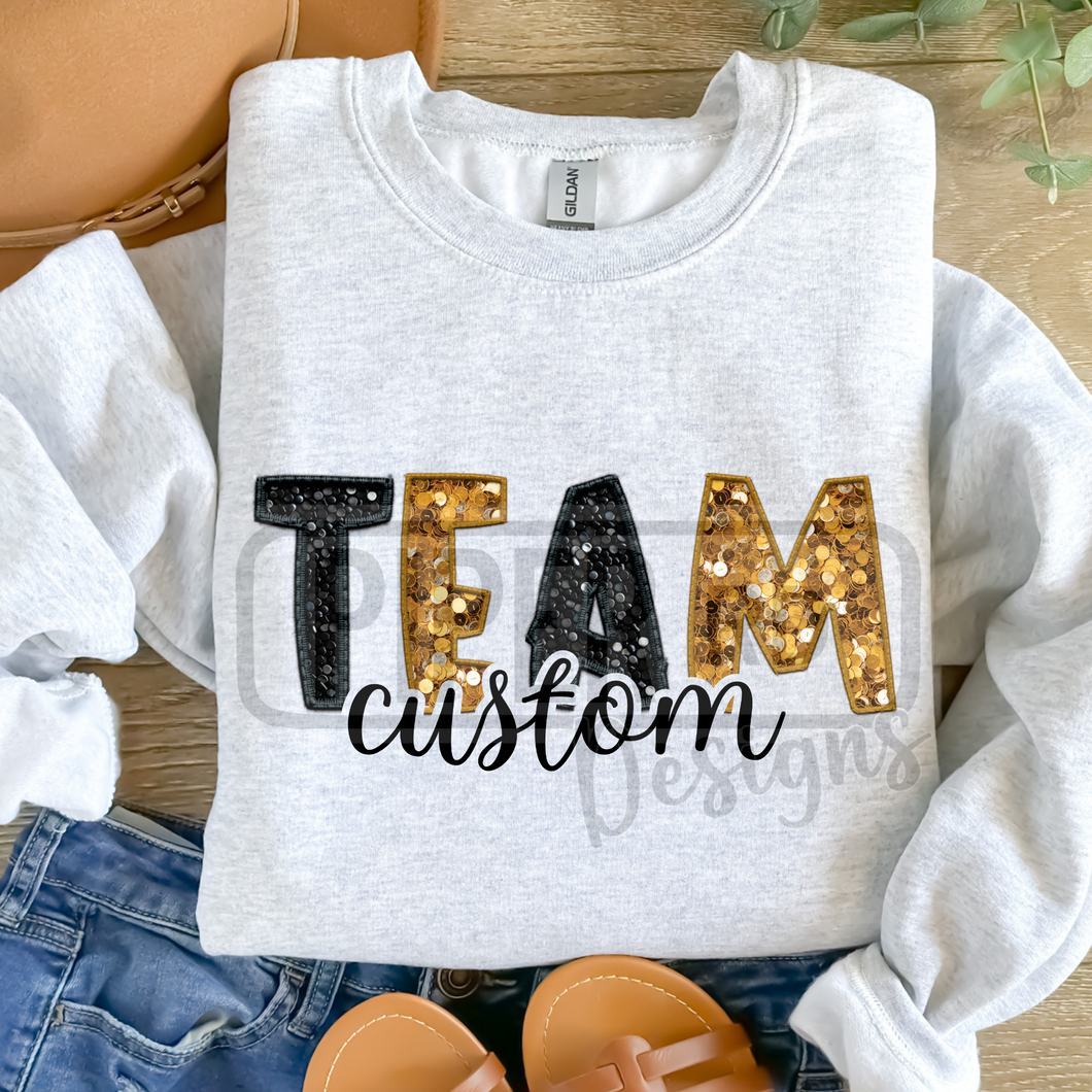 Custom Faux Sequin Sweatshirt Piper Road Designs