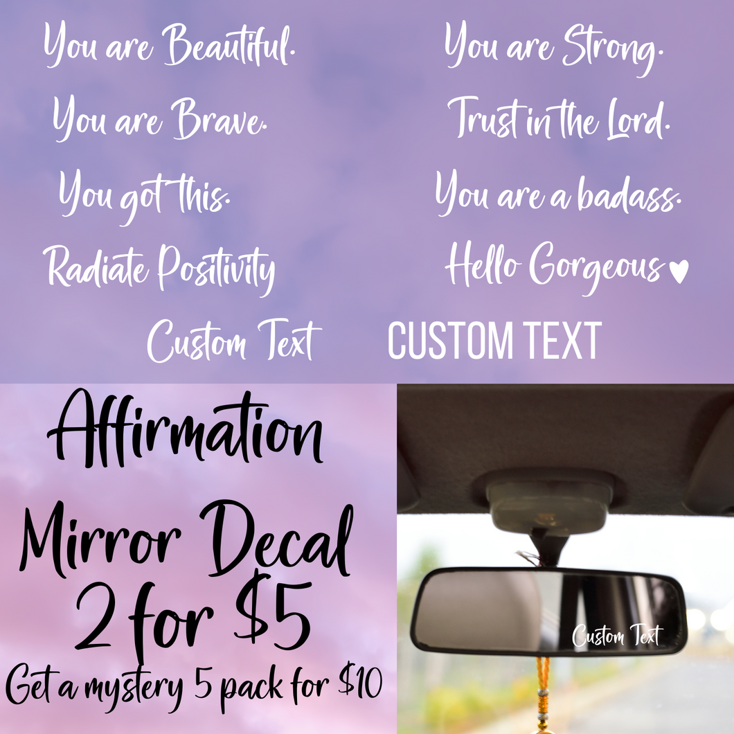 Affirmation Mirror Decal